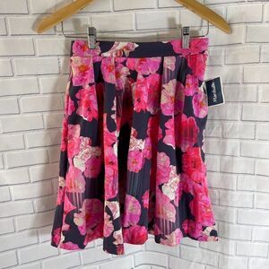Cynthia Rowley NWT‎ Black/Pink Scuba Pleated Skirt